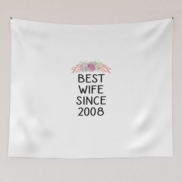 Item preview, Best Wife Since 2008 Funny Wedding Anniversary Gifts From Husband floral Design designed and sold by Chamssou.
