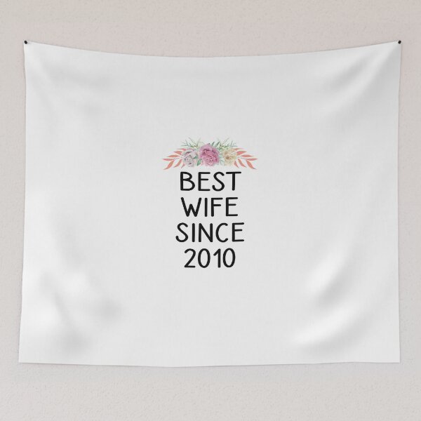 Item preview, Best Wife Since 2010 Funny Wedding Anniversary Gifts From Husband floral Design designed and sold by Chamssou.