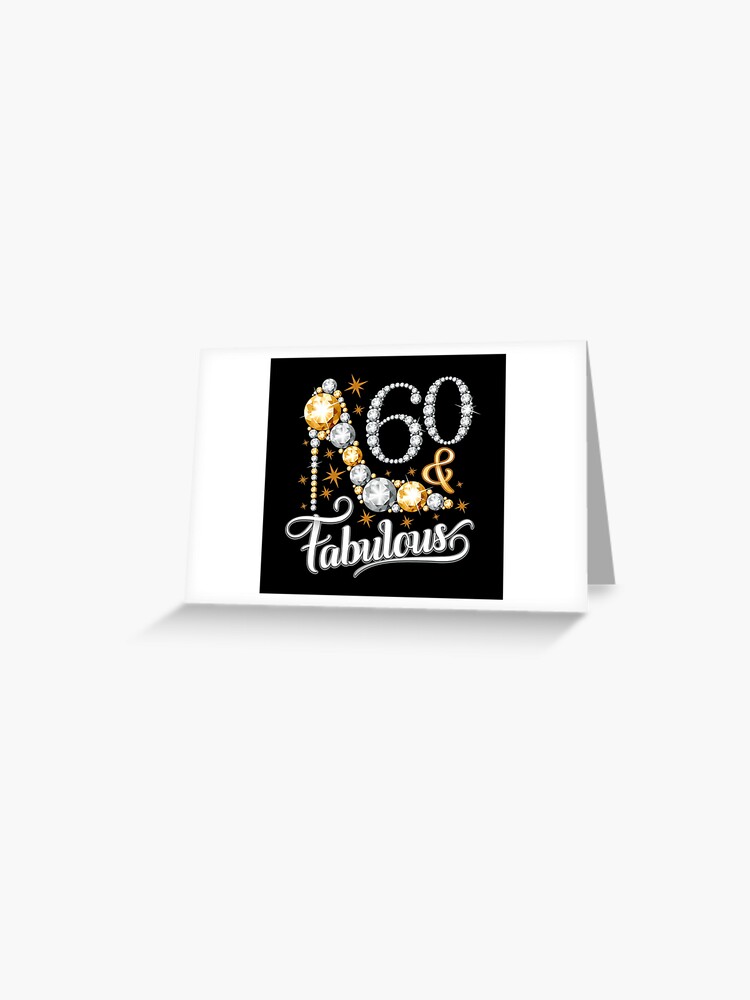 50th Birthday design. 50 & Fabulous lady's design Greeting Card