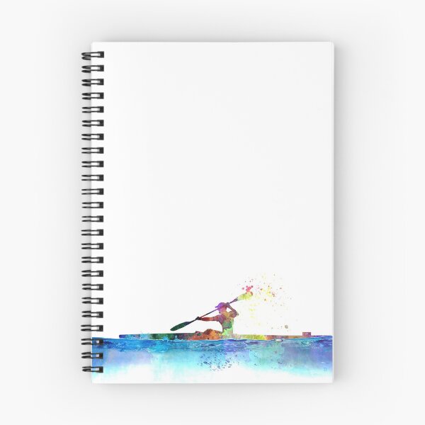 Item preview, Young man paddling in kayak watercolor  designed and sold by paulrommer.
