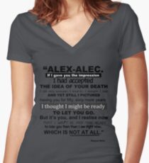 TMI - Malec "If I gave you the impression..." Women's Fitted V-Neck T-Shirt
