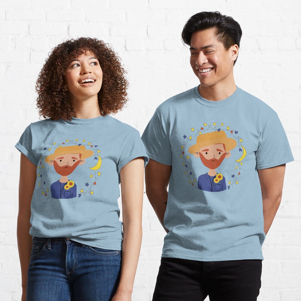 Copia de Cute Van Gogh Camiseta clásica