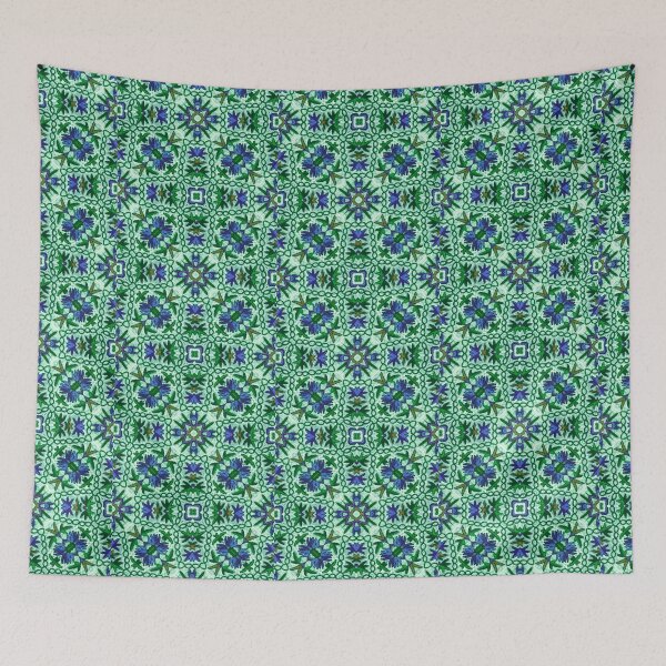 Item preview, Hand Embroidery, Namda Felted Kashmiri rug green, 3 designed and sold by ZenArt-Fern.