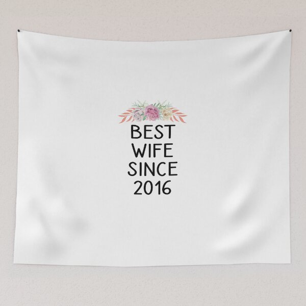 Item preview, Best Wife Since 2016 Funny Wedding Anniversary Gifts From Husband floral Design designed and sold by Chamssou.