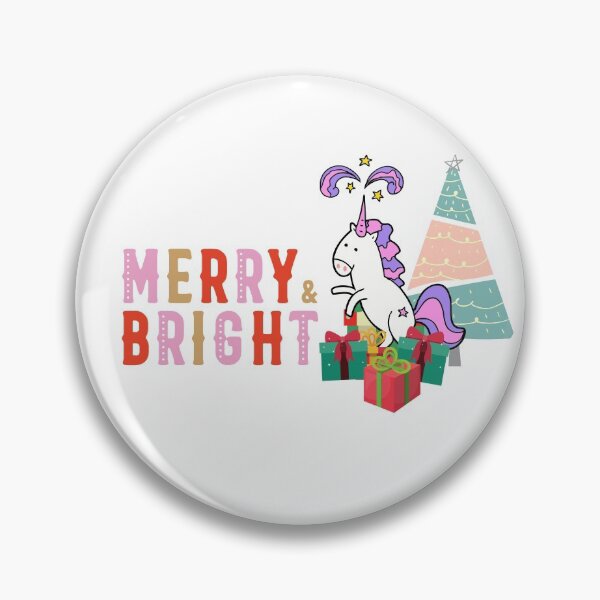 Item preview, merry and bright! / kawaii unicorn with christmas presents and tree designed and sold by SpicyCherrys.
