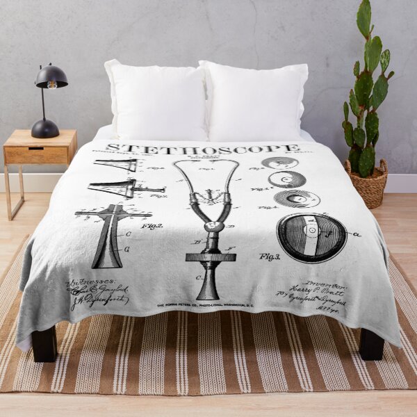 Item preview, Stethoscope Old Vintage Patent Drawing Print Doctor Nurse designed and sold by GrandeDuc.