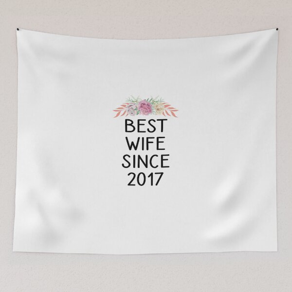Item preview, Best Wife Since 2017 Funny Wedding Anniversary Gifts From Husband floral Design designed and sold by Chamssou.