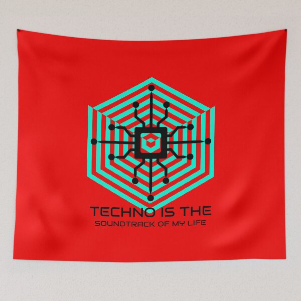Item preview, Techno Is The Soundtrack To My Life Trippy designed and sold by TeesByMark.