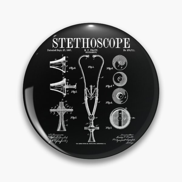 Item preview, Estetoscopio Antigua Patente Vintage Dibujo Impresión Doctor Enfermera designed and sold by GrandeDuc.