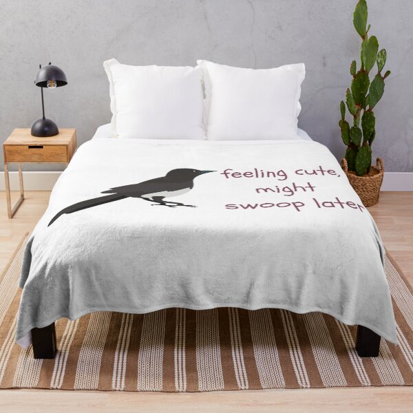 Item preview, feeling cute might swoop later, magpie in Australia designed and sold by FourNuns.