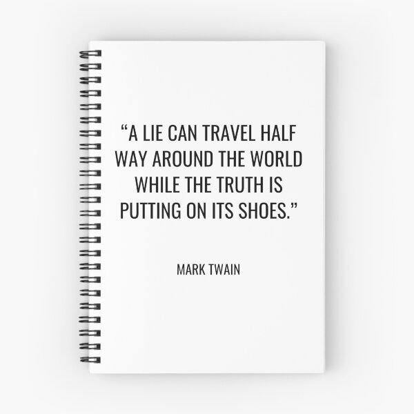 Item preview, Mark Twain - A lie can travel half way around the world while the truth is putting on its shoes. designed and sold by SocraticQuotes.