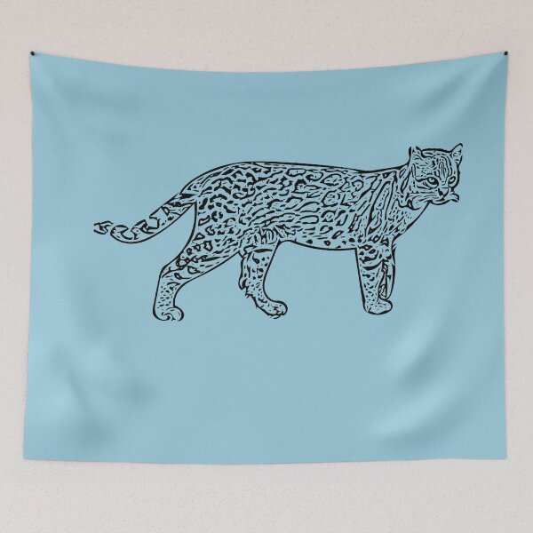 Item preview, Ocelot Black Print designed and sold by designsasstultd.