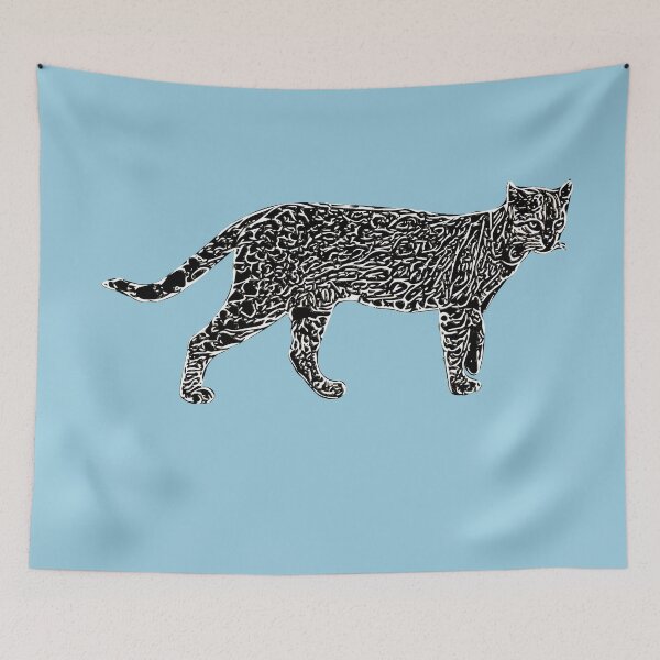 Item preview, Ocelot Black White Print designed and sold by designsasstultd.