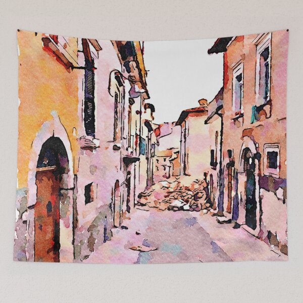 Item preview, L'Aquila: street with rubble designed and sold by Giuseppe Cocco.