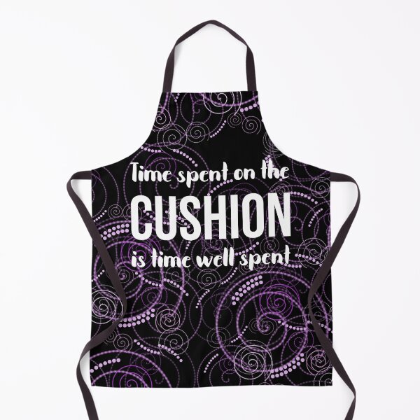 Item preview, Time spent on cushion is time well spent | Yoga slogan | Dont hate, meditate! designed and sold by DeliriousSteve.