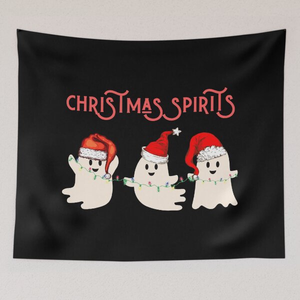 Item preview, Christmas Spirits - Funny Christmas ghosts with Santa Hats - Christmas humor designed and sold by Irelene.