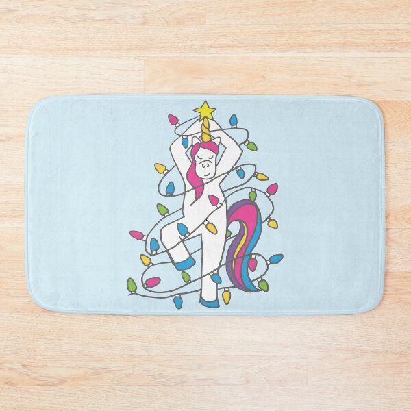 Item preview, Christmas Unicorn Tree Pose Yoga designed and sold by izzyinks.