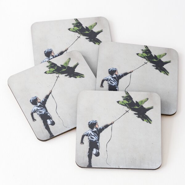 Item preview, BANKSY Boy Playing With Jetfighter Kite - Street Art Ukraine designed and sold by WE-ARE-BANKSY.
