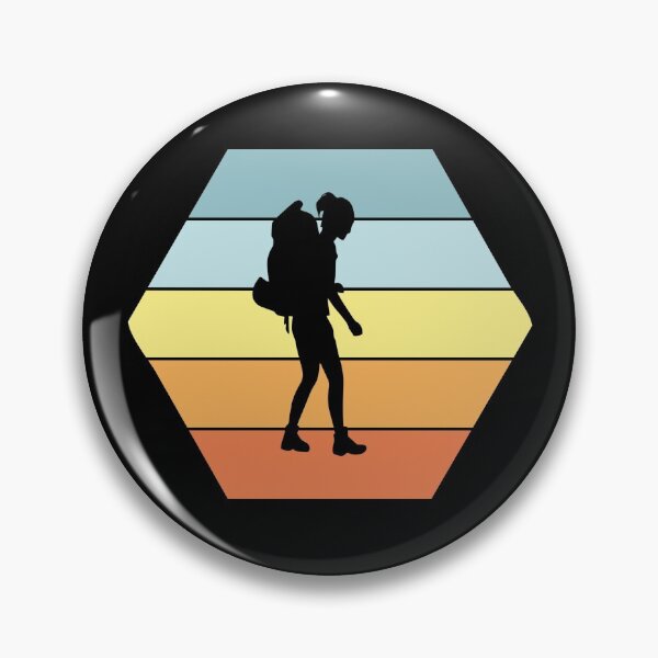 Item preview, Wanderlust - Woman Backpacker Hiker - Summer Colors designed and sold by HeatherPore.