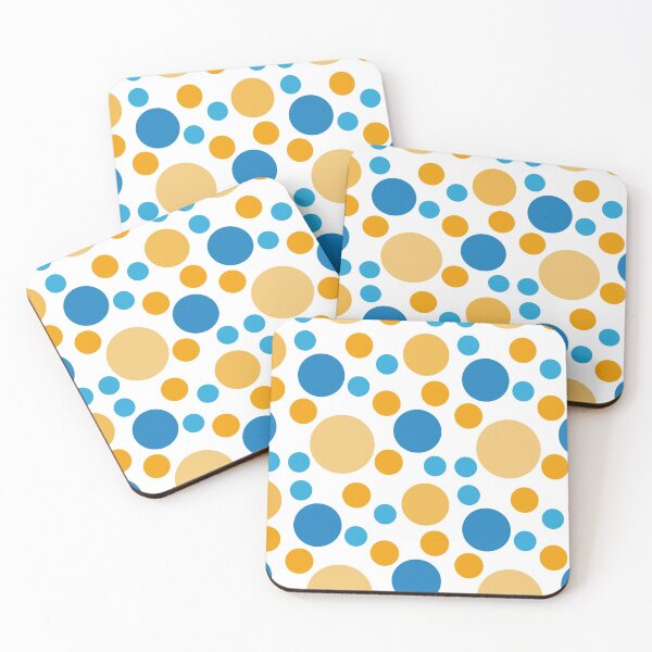 Item preview, Blue & Yellow Polka Dots Retro Style Cute designed and sold by kristinedesigns.