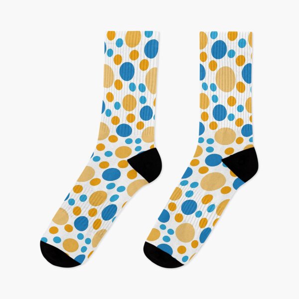 Item preview, Blue & Yellow Polka Dots Retro Style Cute designed and sold by kristinedesigns.