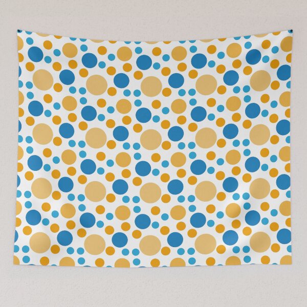 Item preview, Blue & Yellow Polka Dots Retro Style Cute designed and sold by kristinedesigns.