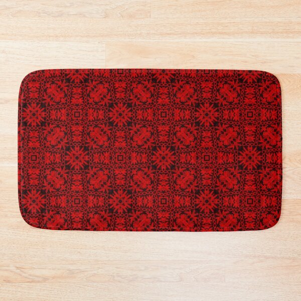 Item preview, Hand Embroidery, Namda Felted Kashmiri deep red designed and sold by ZenArt-Fern.