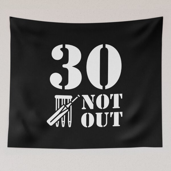 Item preview, 30 NOT OUT CRICKET DESIGN designed and sold by PoshJocks.
