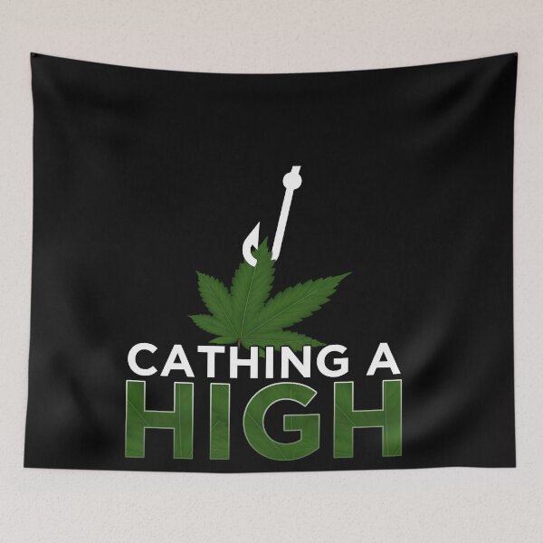 Item preview, Catching A High Funny Weed Smoker Shirt Marijuana Fishing designed and sold by MarioShirtWorld.