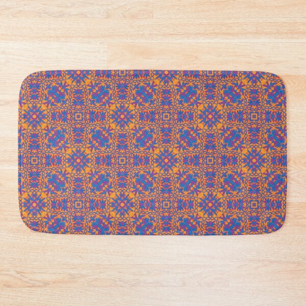 Item preview, Hand Embroidery, Namda Felted Kashmiri Orange blue designed and sold by ZenArt-Fern.