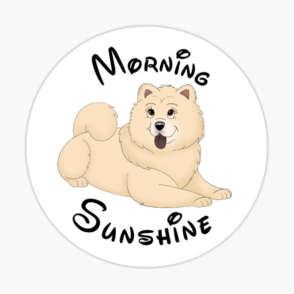 Cartoony Morning Sunshine Illustration Sticker