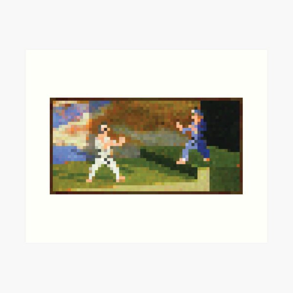 Minecraft Painting Fighters Art Print