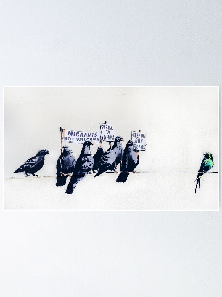 Poster Banksy - Protesting Birds