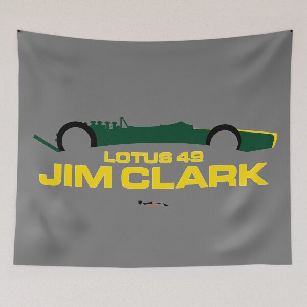 Item preview, Jim Clark - Lotus 49 Cutout For Dark shirts designed and sold by JageOwen.