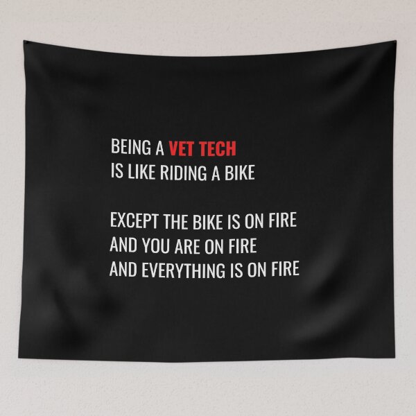 Item preview, Vet Tech On Fire designed and sold by Lolas-Creations.