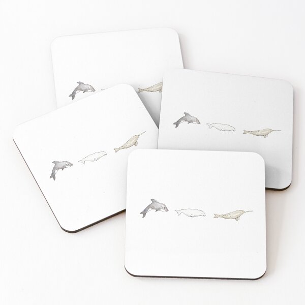 Item preview, Swimming Whales Illustration designed and sold by KKDrawsALot.