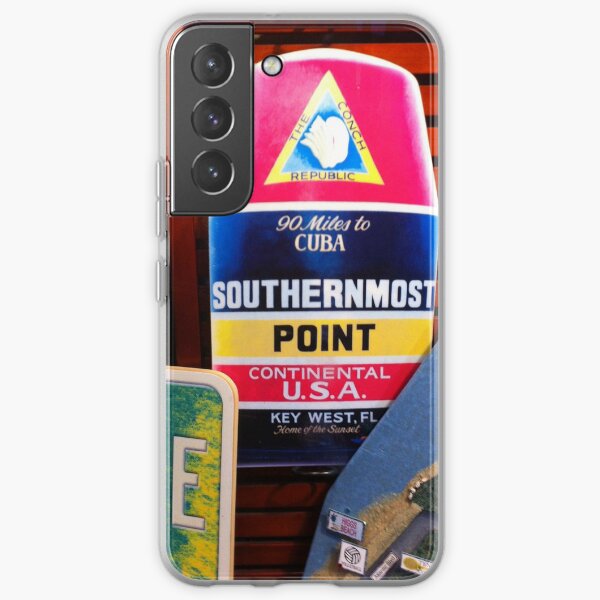 Southernmost Point, Key West Colorful Street Sign Samsung Galaxy Soft Case