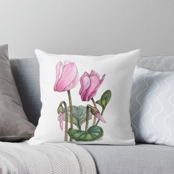 Item preview, Cyclamens Florar Watercolor art Case & Cover - Pillow - Print - Mugs - Notebook - Clock - Ciclamini designed and sold by EgidioPainter.
