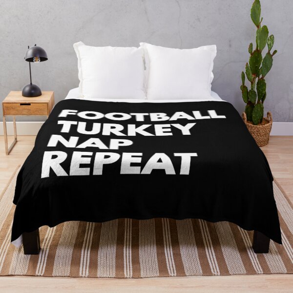 Item preview, Football Turkey Nap Repeat Funny Thanksgiving designed and sold by mographicdesign.