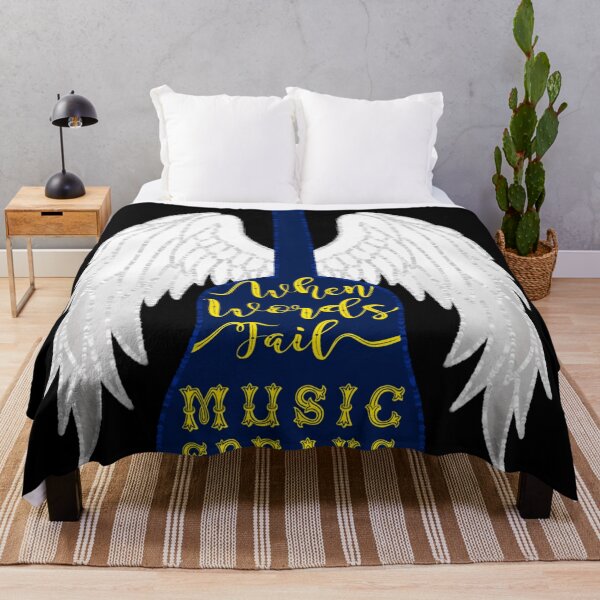 Item preview, winged guitar quote illustration designed and sold by crizzysketch.