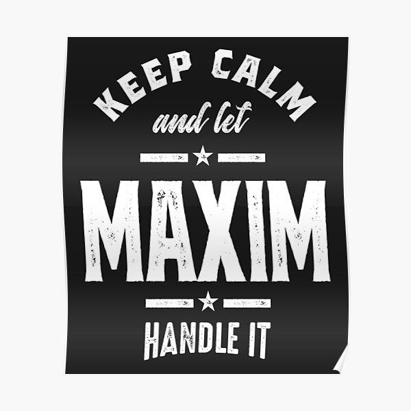 Maxim Personalized Name Birthday Gift Poster