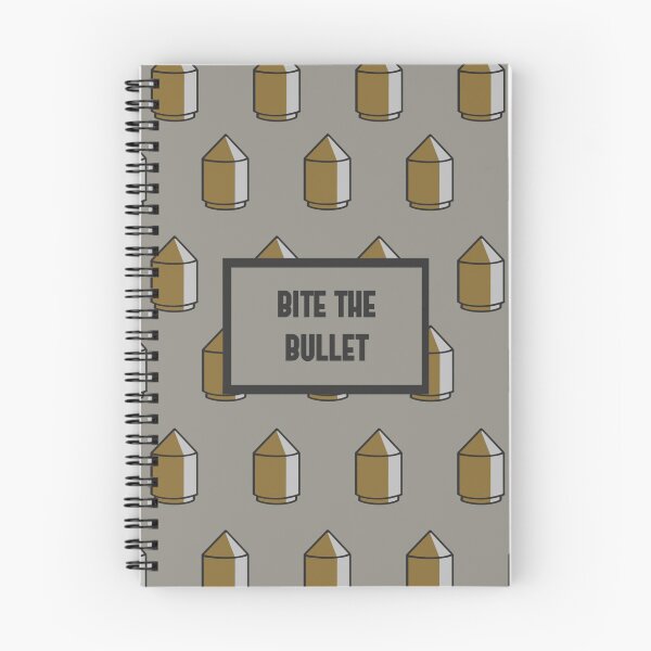 Item preview, Bite The Bullet - Idiom Spiral Notebook Series designed and sold by BraverThanWeAre.