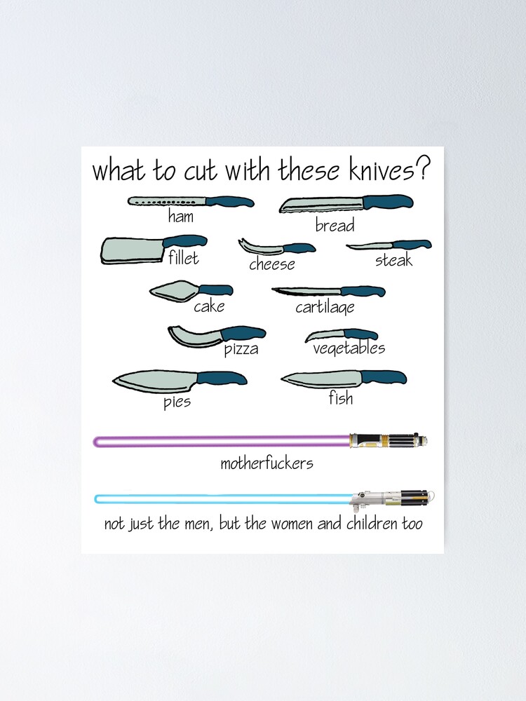 "knife chart" Poster for Sale by LukeZ1986 Redbubble