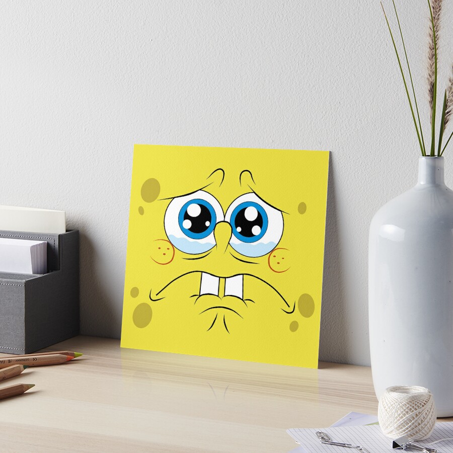 Sad Spongebob Art Board Print for Sale by Julia2Julia