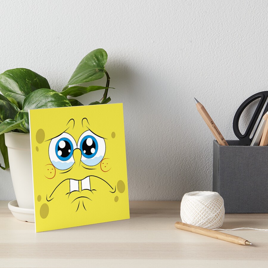 Sad Spongebob Art Board Print for Sale by Julia2Julia