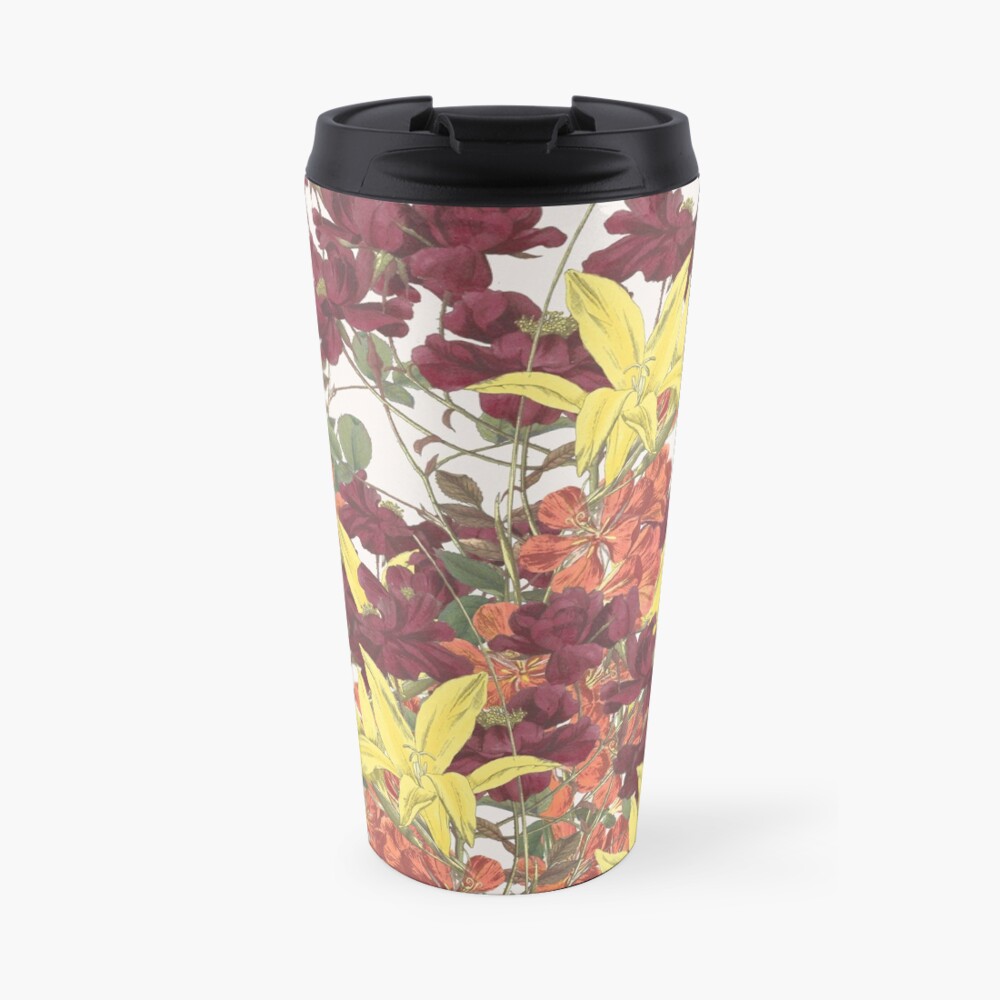 Bouquet of Rose, Freesia and Gladiolus Travel Mug