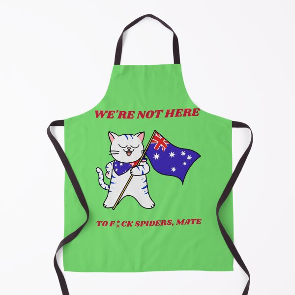 Item preview, WE'RE NOT HERE TO F*** SPIDERS,MATE! Bloody Legend Cat Design designed and sold by stevencox26.