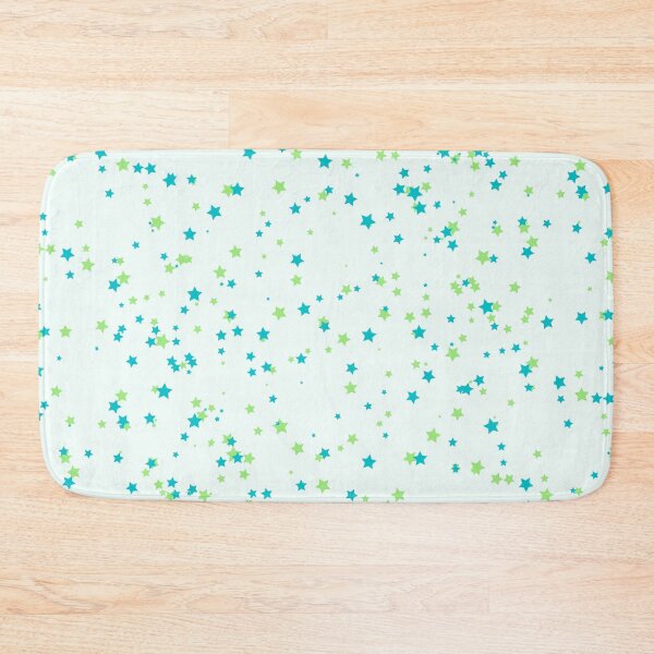 Item preview, Teal Lime Star Clusters Pattern - Seafoam designed and sold by MixedBagMerch.