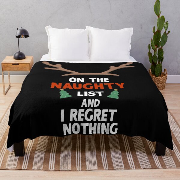 Item preview, On The Naughty List And I Regret Nothing Funny Christmas Gift designed and sold by saadtraibiz.