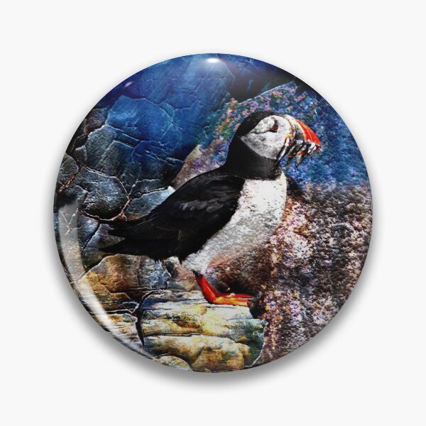Item preview, Atlantic Puffin rust and wildlife photographic collage designed and sold by Chris McIlreavy.